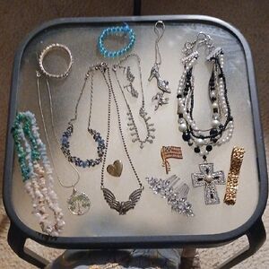 Silver and Gold Women's Jewelry Set